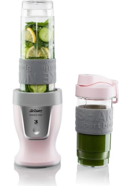 Ar1032 Shake'n Take Kişisel Smoothie Blender, Candy (300 W, 2 Adet Şişe)