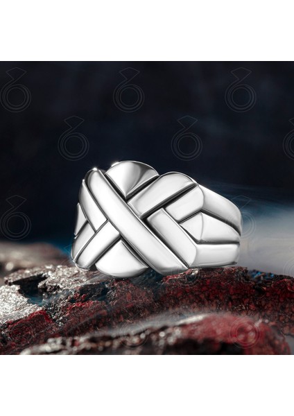 925 Ayar Gümüş Bulmaca Tasarım Erkek Yüzük fiyatları