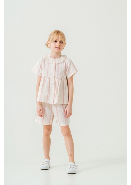 Yaka Detaylı Kız Çocuk Takım 3825 fiyatları