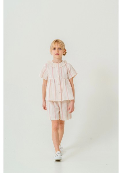 Yaka Detaylı Kız Çocuk Takım 3825 fırsatları