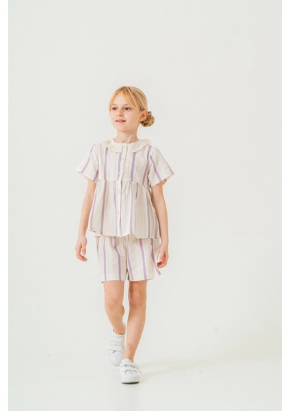 Yaka Detaylı Kız Çocuk Takım 3825 fırsatları