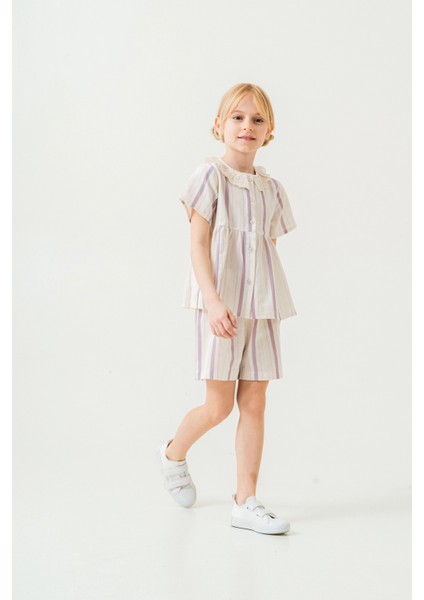 Yaka Detaylı Kız Çocuk Takım 3825 indirimleri