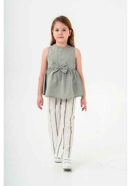 Kurdela Detaylı Kız Çocuk Takım 3834