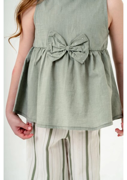 Kurdela Detaylı Kız Çocuk Takım 3834 modelleri