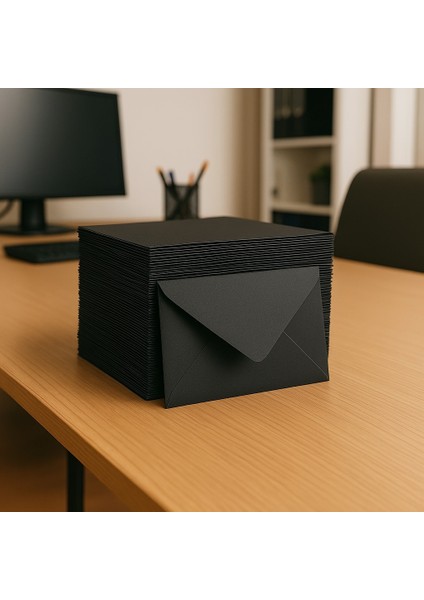 Davetiye Zarf Siyah 13CM x 18CM 110GR 100LÜ Paket modelleri