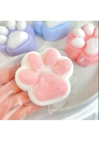 Kedi Patisi-Taba Sukuşi - Squishy Pati- Tüylü Pati - Oyuncak (Pembe)