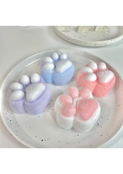 Kedi Patisi-Taba Sukuşi - Squishy Pati- Tüylü Pati - Oyuncak (Pembe)