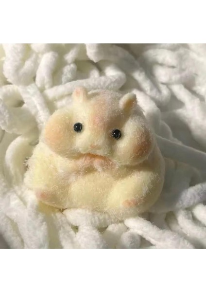 Hamster Sukuşi -Taba Sukuşi - Squishy Fare- Tüylü Fare - Oyuncak (Sarı)