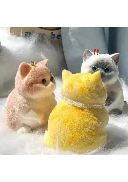 Kedi Taba Sukuşi - Squishy Kedi- Tüylü Kedi - Oyuncak Tabakedi, One Size