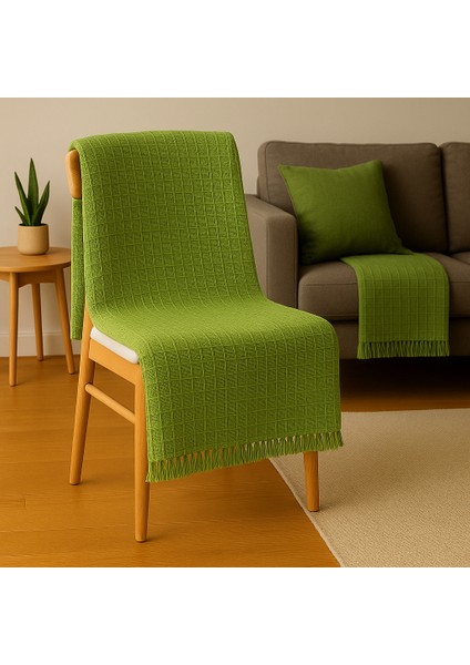 Doğal Pamuklu Çok Amaçlı Fıstık Yeşili Örtü - (170 x 210 cm ) Nefes Alan, Yumuşak Dokulu modelleri