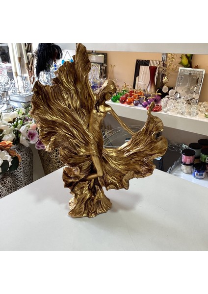 Dansçı Kız 2’li Biblo Gold Renk fiyatları