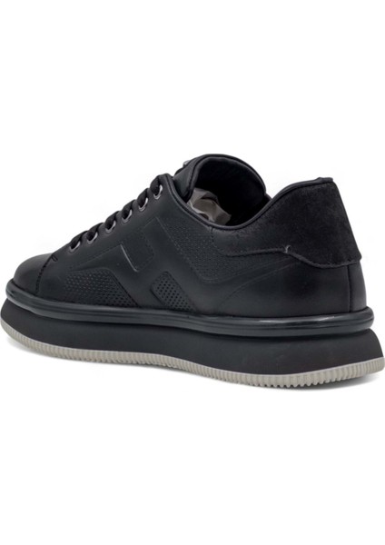 M030 Erkek Hakiki Deri Sneaker Siyah fırsatları