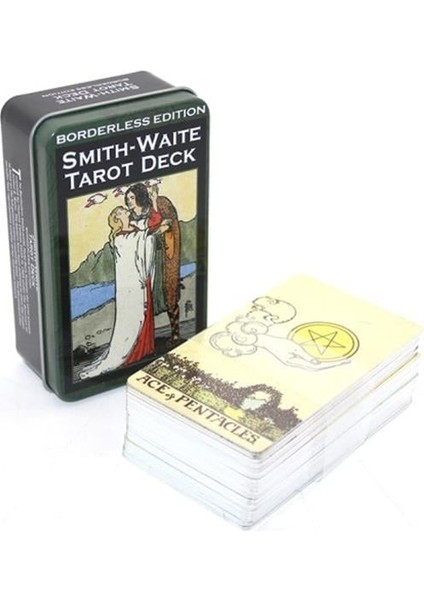 Metal Kutulu Tarot Kartı Smith-Waite