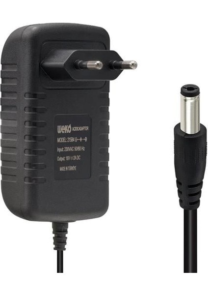 Weko 16 Volt - 2 Amper 5.5*2.5 Uçlu Yerli Üretim Power Jacklı Santral Adaptörü
