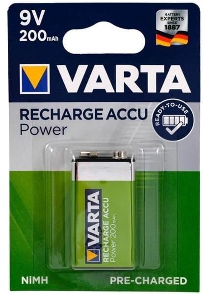 Varta 9 Volt 200 Ma Şarjlı Pil