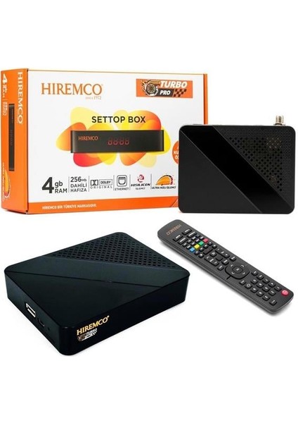 Hiremco Turbo Pro Dahili Wifi Full Hd Mini Uydu Alıcısı Linux Tabanlı 4gb Ram Dahili Hafıza