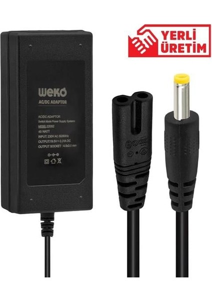 Weko 19.5V 2.31AH 4.5x3.0mm Uçlu Notebook Adaptör