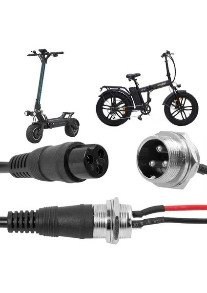 Powermaster 3 Pinli Ginger Elektrikli Bisiklet - Motosiklet - Araç Akü Şarj Konnektörü
