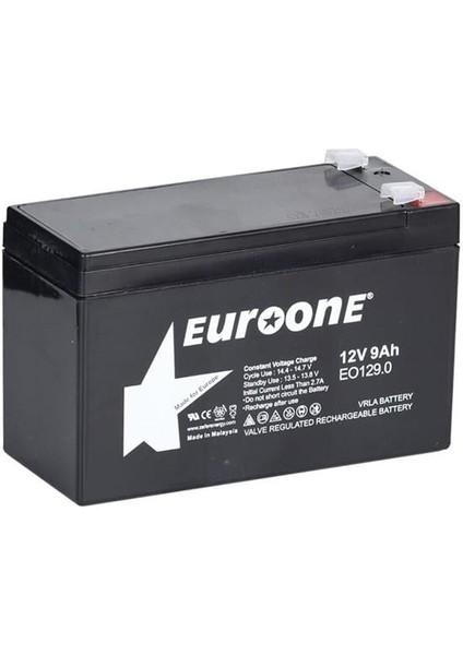EO-129.0 12 Volt 9 Amper Bakımsız Kuru Akü