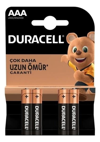 Duracell LR03/MN2400 Aaa Ince Alkalin Pil (4'lü Paket)