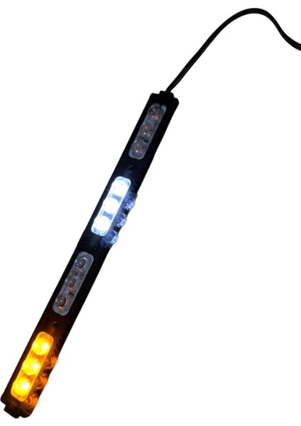 Polis Çakar IP65 2835SMD Kırmızı Mavi Sarı Beyaz Flaş Strobe Işıklar Aydınlatma Oto Araba Motor 200LM LED Dc 12V 12W 12 Göz LED 4 Renk 203-19MM fiyatları