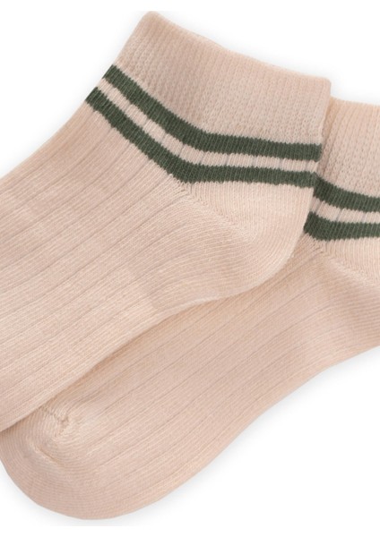 Zemin Ham Bilekleri Çizgili Çocuk Patik 5-12 Yaş Haki Yeşil fiyatları