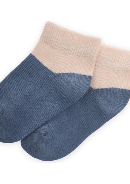 Iki Renkli Bebe Patik Çorabı 0-4 Yaş Indigo Mavi fiyatları