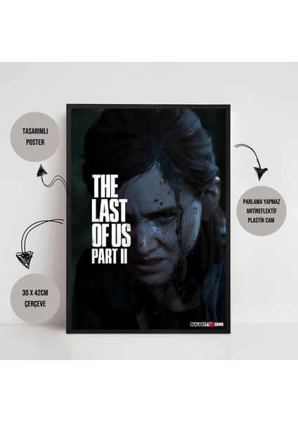 The Last Of Us Part 2 Game Çerçeveli Oyun Poster Tablosu Ellie Joel Miller Abby fiyatları