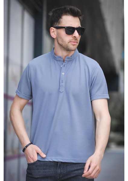 Cole Slim Fit Esnek Likralı Yarım Düğmeli Kısa Kol Hakim Yaka Erkek Gömlek fiyatları