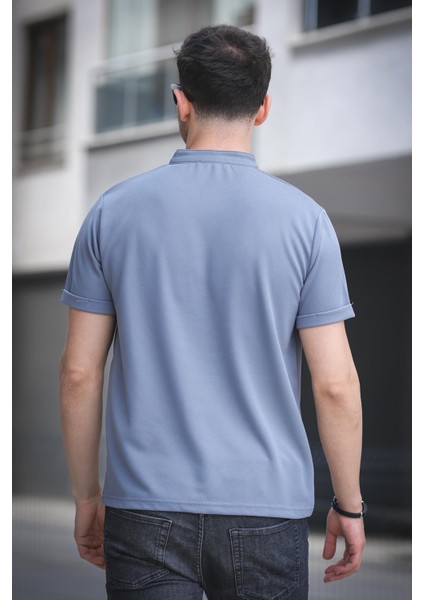 Cole Slim Fit Esnek Likralı Yarım Düğmeli Kısa Kol Hakim Yaka Erkek Gömlek fırsatları