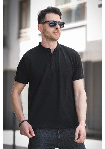 Cole Slim Fit Esnek Likralı Yarım Düğmeli Kısa Kol Hakim Yaka Erkek Gömlek fiyatları