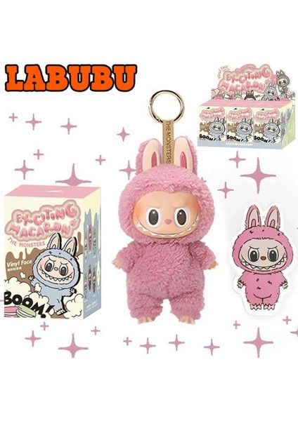 17 cm Labubu Canavarlar Oyuncak Süslemeleri Doğum Günü Hediyeleri Pembe