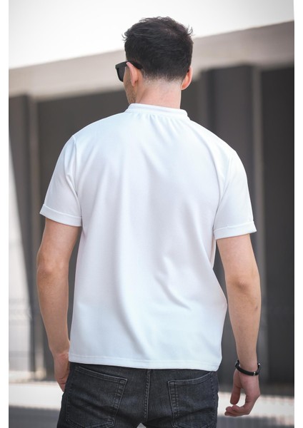 Cole Slim Fit Esnek Likralı Yarım Düğmeli Kısa Kol Hakim Yaka Erkek Gömlek fırsatları