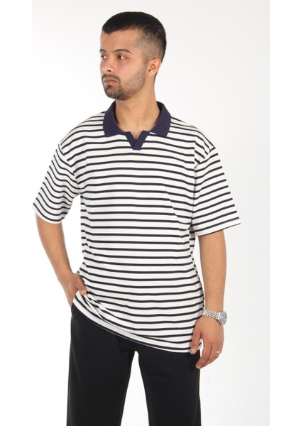 4062 Çizgili Polo Yaka Tshirt