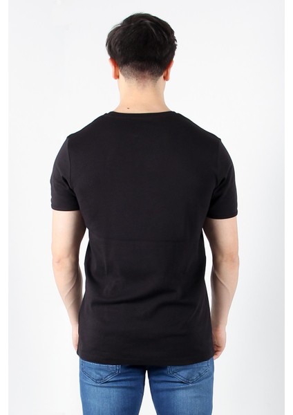 2122 Üç Düğme Hakim Yaka Ribana Modern Fit T-shirt