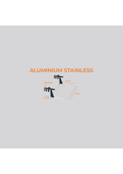 AHDRY1455 Balcony Medium Alüminyum Çamaşır Kurutmalık
