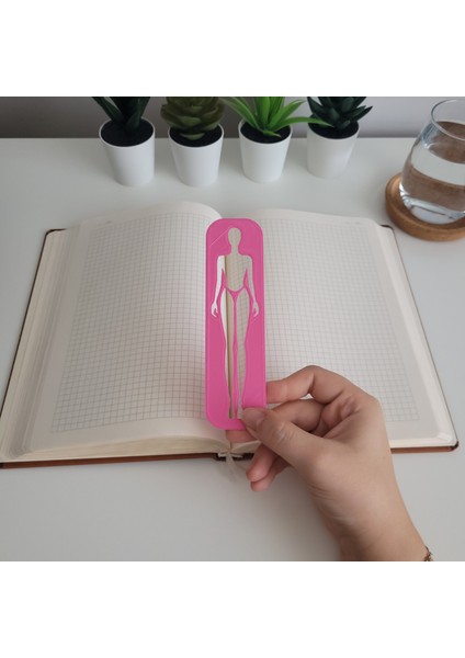 Moda Tasarım Çizim Boyama Şablon Pembe Cetvel Set