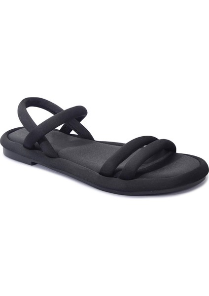 Orthopedix Esnek Şık Kadın Sandalet Scuba Kumaş Düz QR25203 fırsatları