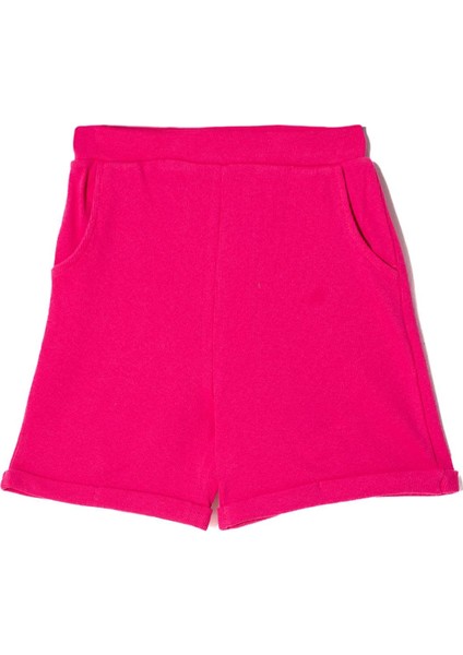 Fitilli Lila Fuşya Mint Renk 3'lü Set Kız Çocuk Şort