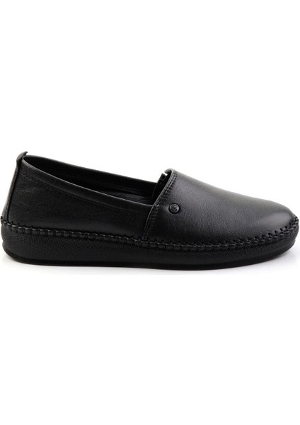 Siyah Leather Kadın Babet K01523021103