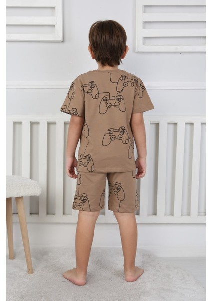 Şortlu Erkek Çocuk Pijama Takımı – %100 Pamuk – Desenli – Yazlık – 3-8 Yaş fiyatları