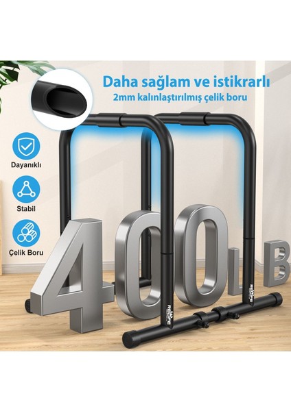 Relife Dip Station Fonksiyonel Çalışma Istasyonu - 3 Kademeli - Dayanıklı Çelik Çerçeve