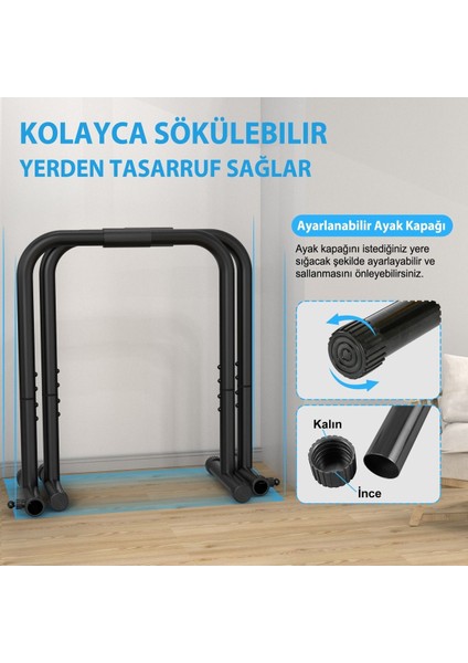 Relife Dip Station Fonksiyonel Çalışma Istasyonu - 3 Kademeli - Dayanıklı Çelik Çerçeve