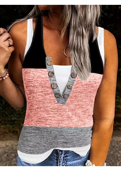 Munn Collection Kadın V Yakalı Önden Düğmeli Viskon Bluz fiyatları
