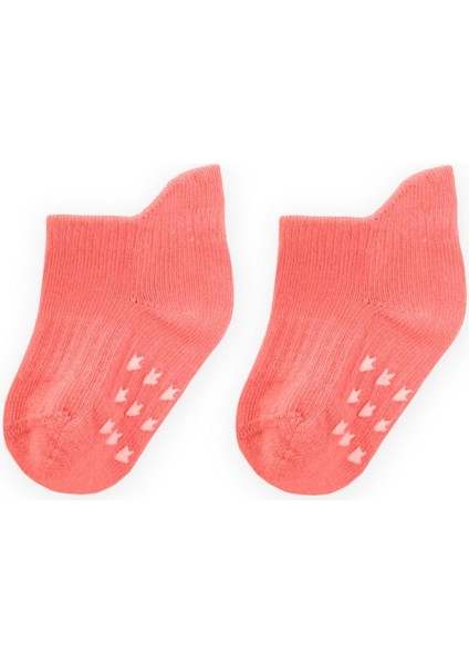 Abs Baskılı Bebe Patik Çorabı 0-4 Yaş Yavruağzı