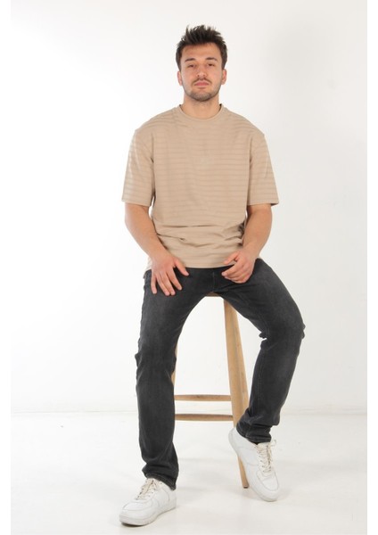 6140 Çizgili O Yaka T-Shirt