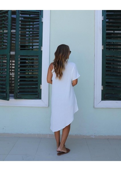 Munn Collection Kadın Tek Omuzu Açık Askılı Asimetrik Kesim Detaylı Bluz modelleri