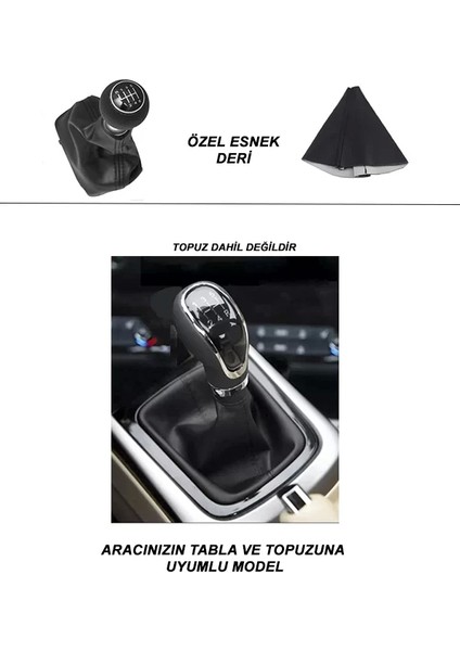 Lancıa Ypsilon Uyumlu Oto,araba Vites Körüğü Siyah Dikiş