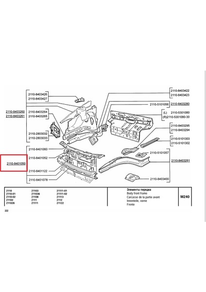 Lada Vega 2110 2111 2112 Kaporta Ön Panel Komple Em 99-06 Modeller Orj Rus 21100840105000