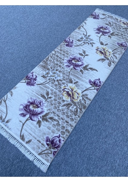 Mor Sarı Kesme Halı 120X240 Akrilik Saçaklı Halı fiyatları